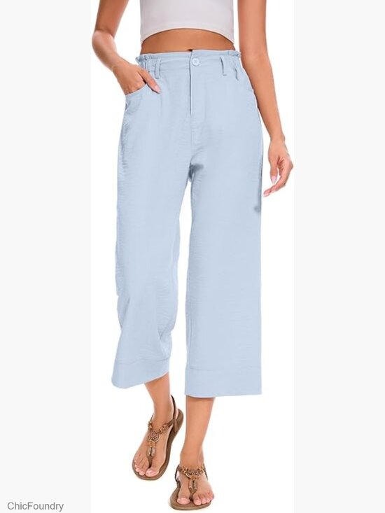 Pants - High Waist Wide Leg Trousers Business Work Pants Long Straight Suit Pants